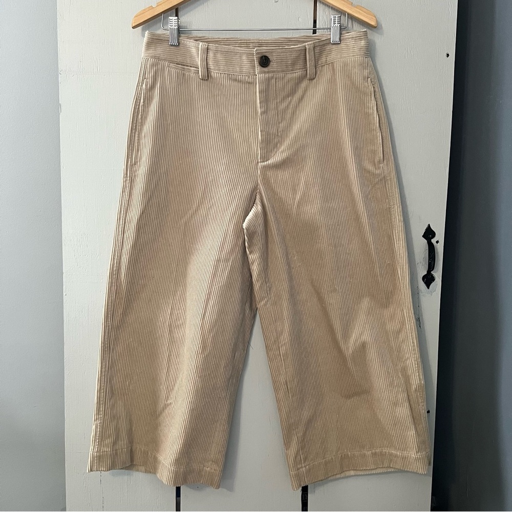 Vince Wide Leg Cotton Corduroy Crop Pants Size 12
